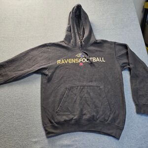 Baltimore Ravens NFL Team Apparel Football Hoodie Men's M Charcoal Gray Pullover